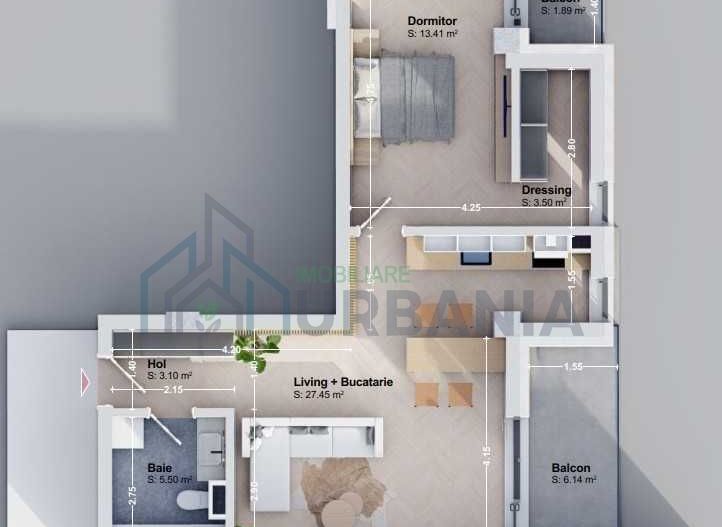 Apartament 2 camere, decomandat, mobilat premium, Rediu – prima închiriere - Poză 1