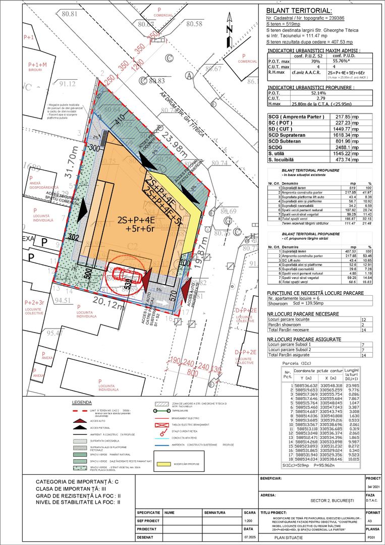 Teren cu Autorizatie | Sector 2 | Zona Barbu Vacarescu - Schiță 14