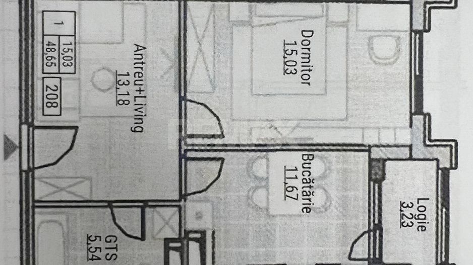 Apartament cu 1 cameră și living  în complexul rezidențial Colina Verde Residence, Durlești - Poză 4