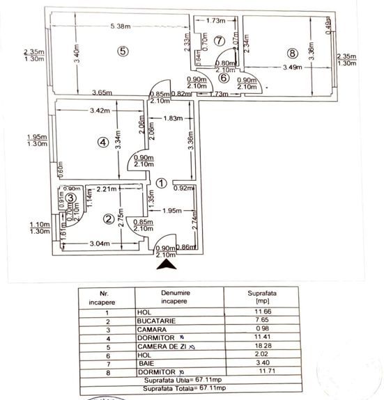 Apartament 3 camere, Calea Dorobantilor I.l. Caragiale - Schiță 5