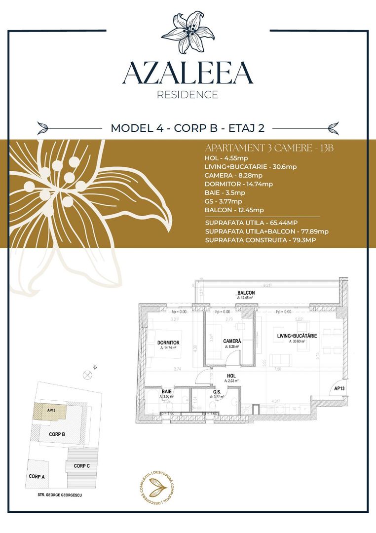 Apartament 3 camere nou- Pta-Unirii AP13B - Poză 3