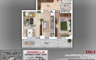 2 camere premium Titan | Nicolae Grigorescu - Comision 0% - Schiță 12