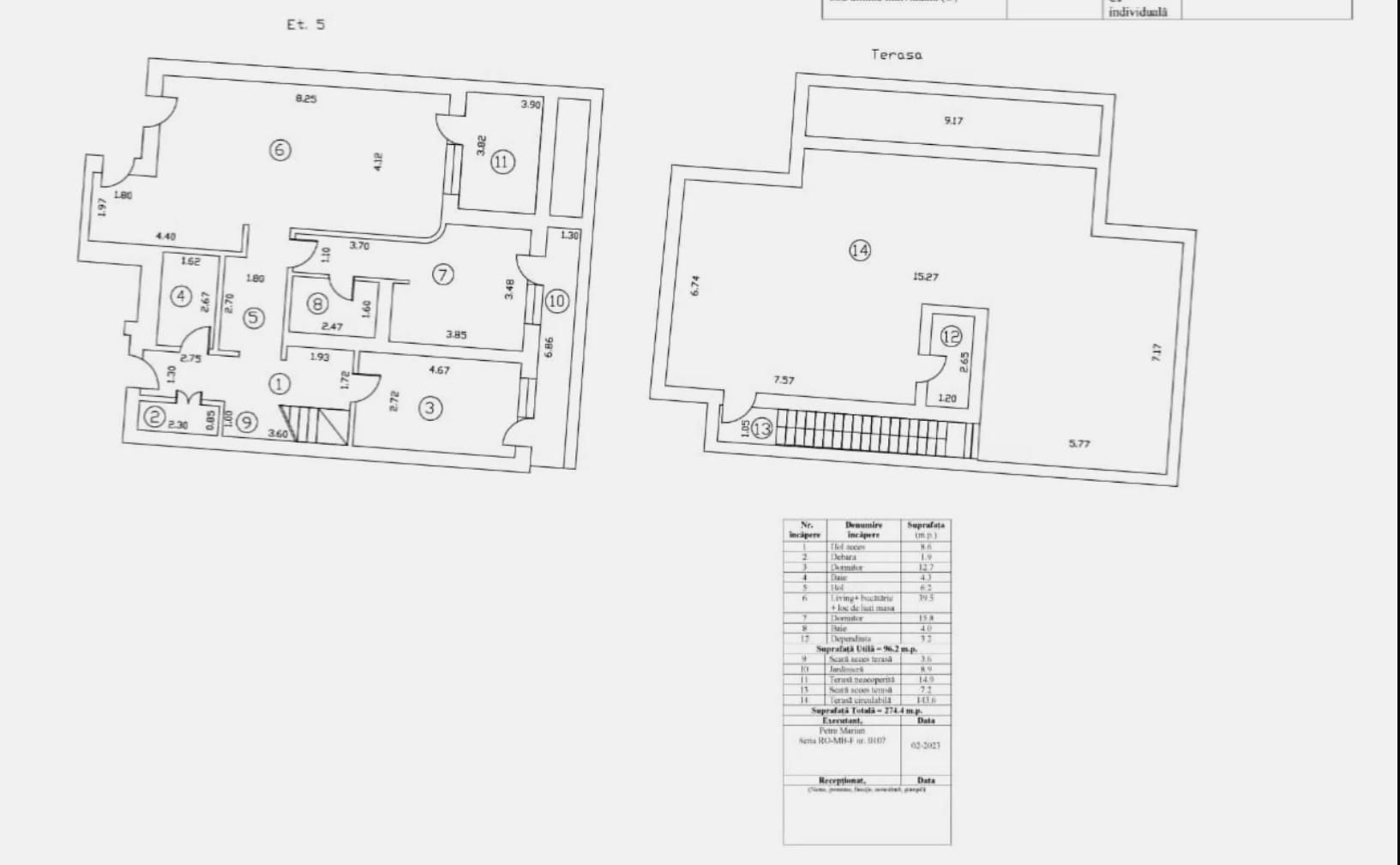 APARTAMENT TIP PENTHOUSE | 160 MP TERASA | ZONA CENTRALĂ - Schiță 20