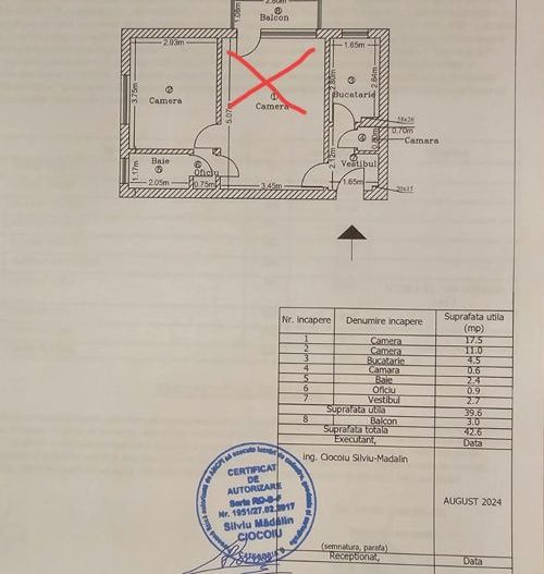 2 camere || Parcul Cinematograf Floreasca - Schiță 13
