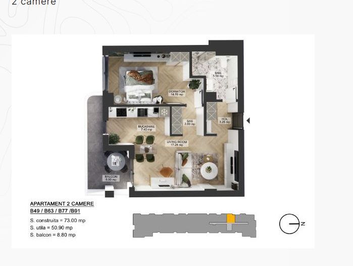 Apartament 2 camere Pipera | OMV Comision 0% - Poză 6