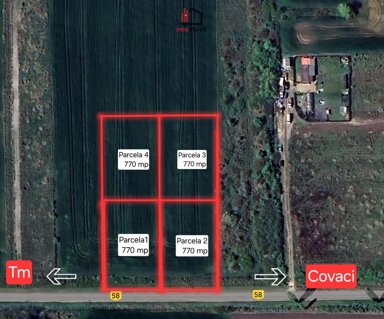 Teren la asfalt Covaci I 770mp I - Poză 2