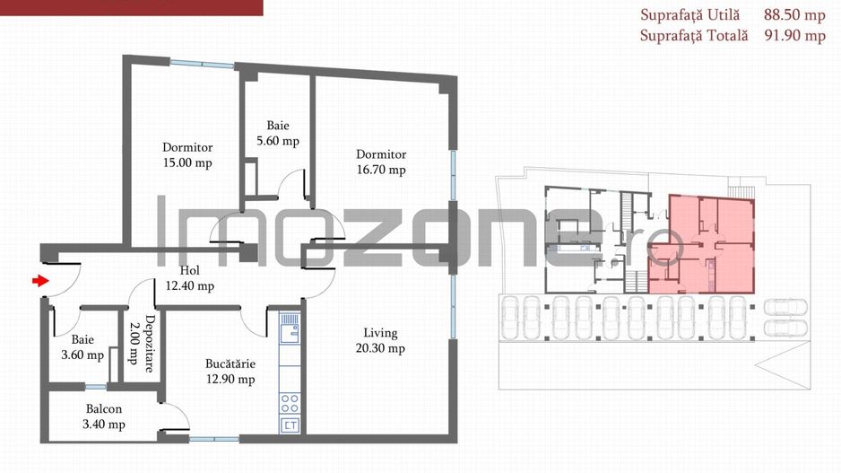 Apartament 3 CAMERE- 92 mp Militari langa METROU Pacii,  Bloc NOU, COMISION 0%, - Schiță 5
