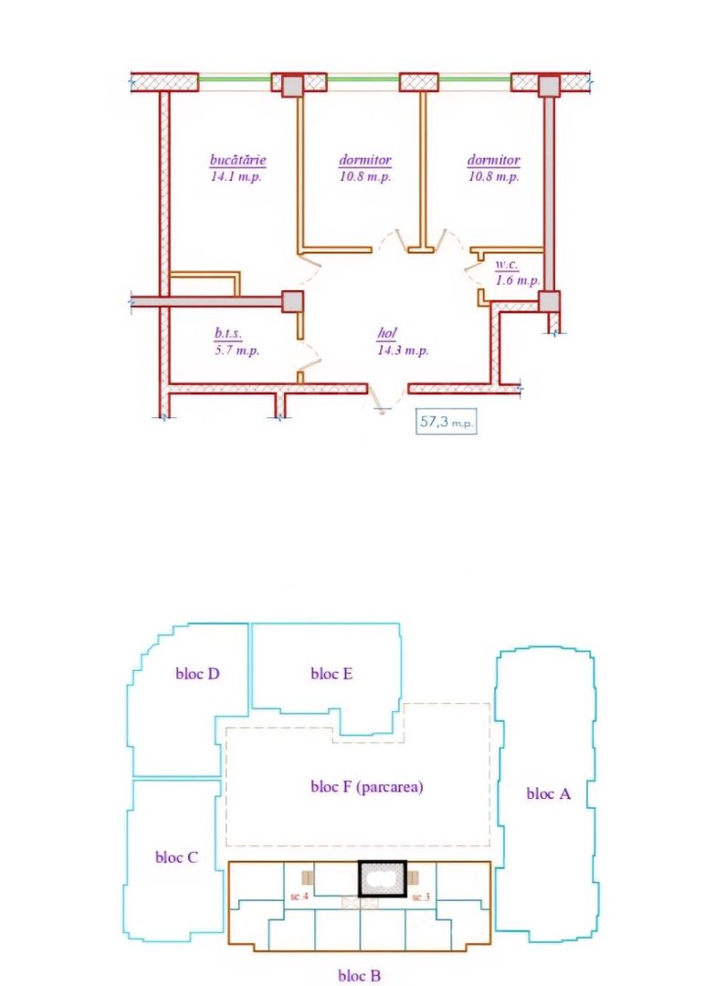 Vânzare, apartament, 2 camere, strada Cartușa, Durlești - Poză 2
