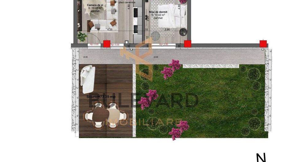 Apartament cu 2 camere+ gradina de 73 mp! - Poză 4