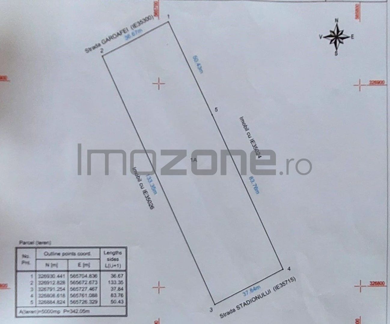 Oportunitate, teren 5000 mp, deschidere 37 ml , utilitati, Urbanism! - Schiță 2