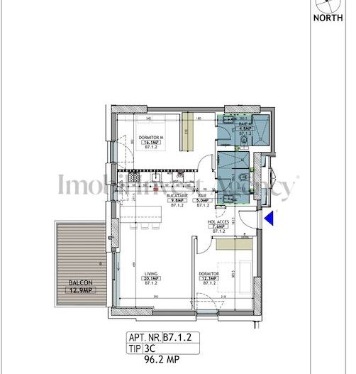 Apartament 3 camere Floreasca - Schiță 2