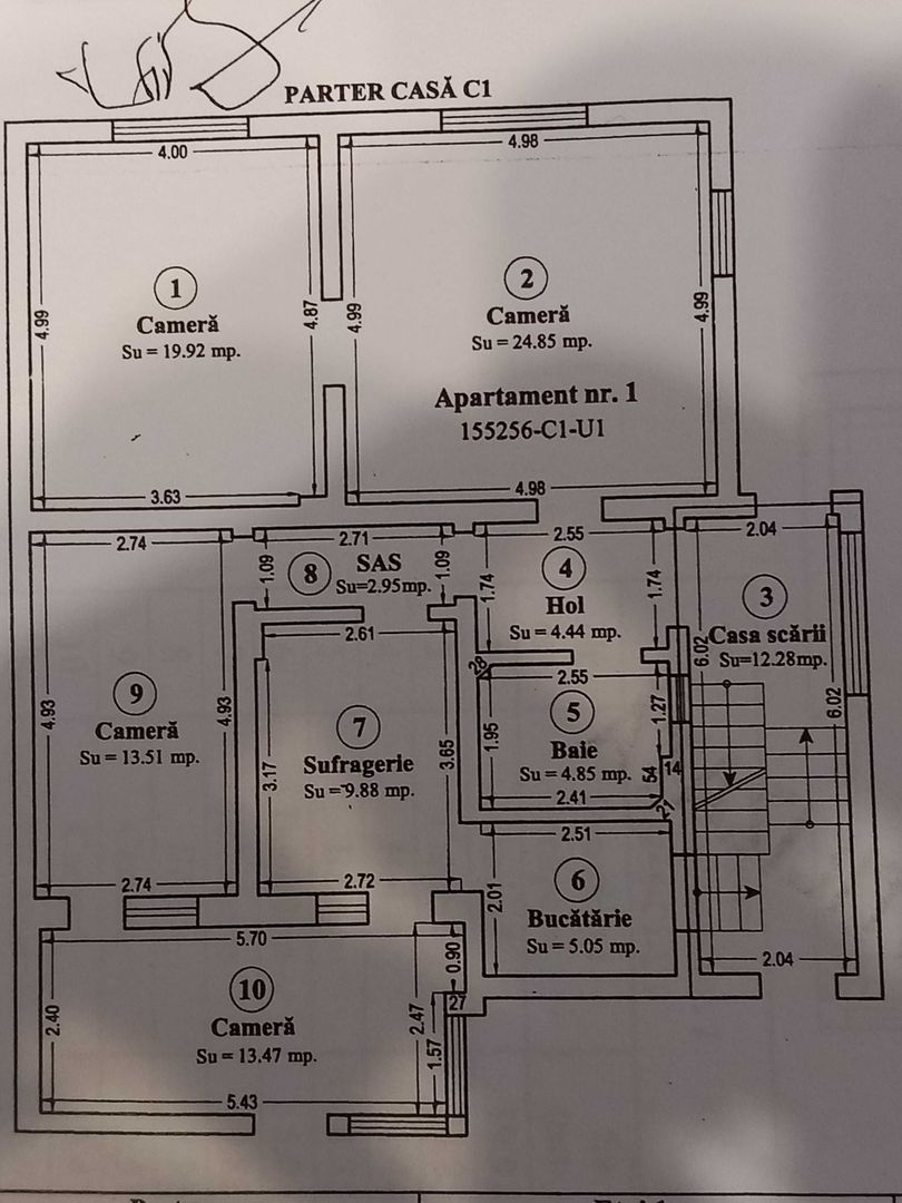 Casă cu etaj cu două apartamente separate - Poză 2