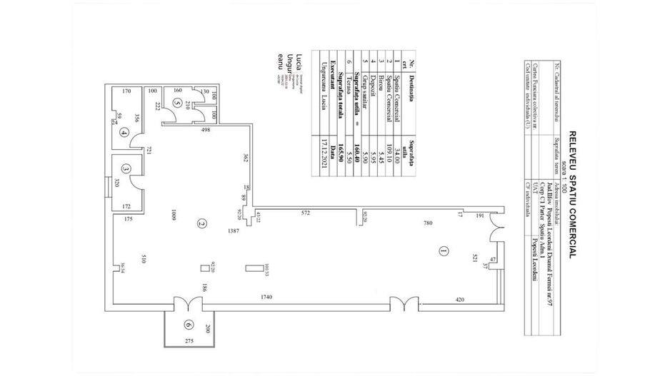 Sp. com. 166mp+100mp,ideal cafenea,bar,loc de joaca,farmacie, etc. - Poză 3