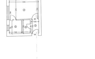 Apartament 2 camere Parter Valea Rosie 28mp -teava de gaze - Schiță 2