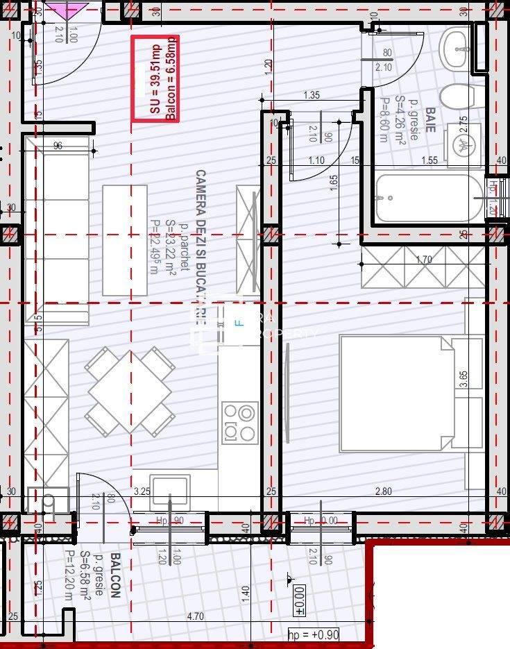 Apartament 2 camere balcon si pod etaj 2 Selimbar Sibiu - Schiță 7