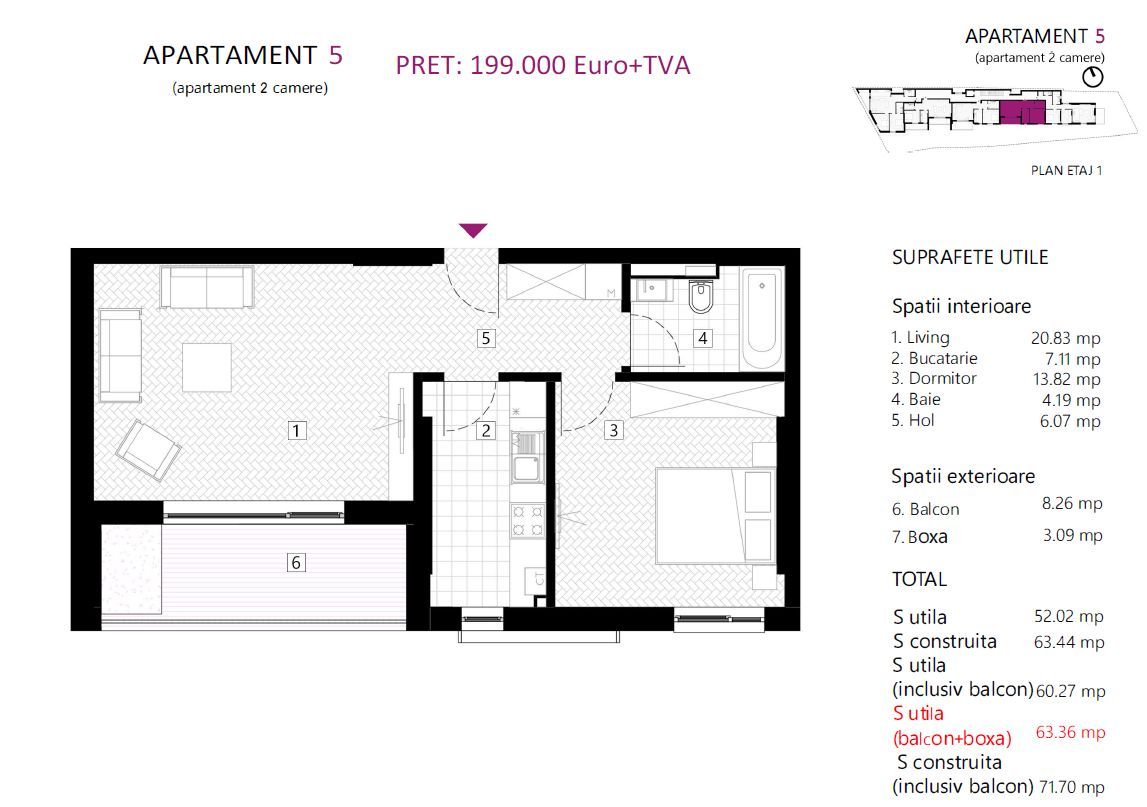 APARTAMENT 2 CAMERE | PROIECT NOU | PREMIUM | STEFAN CEL MARE - Poză 7