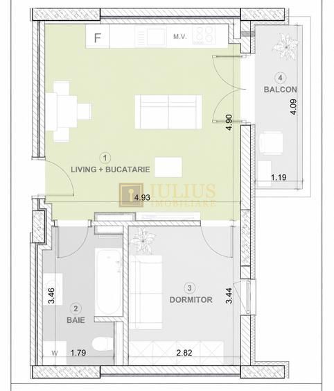 2 camere | Torontalului Ateneo| parcare privata| balcon deschis| - Poză 13