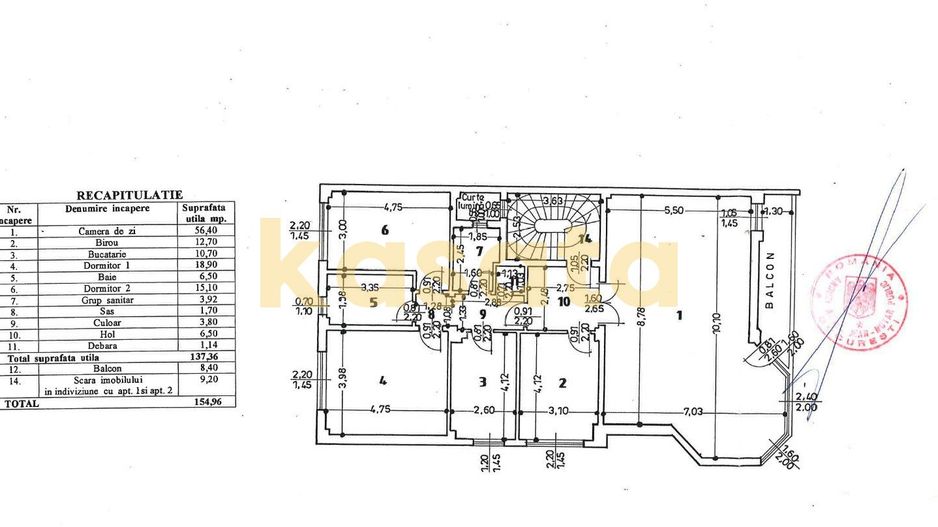 4 Camere | Primăverii | 2 Băi | Etaj 2 | Living Generos - Schiță 12