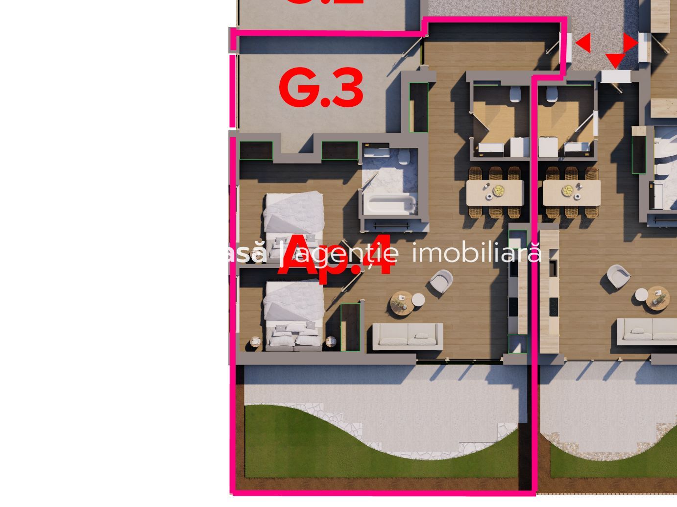 Direct de la DEZVOLTATOR. Apartament cu grădina și garaj - Poză 6