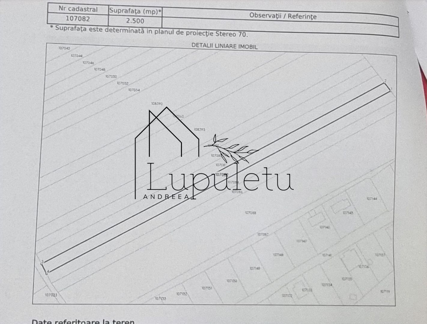Teren Extravilan de Vânzare – 2.500 mp | Deschidere 64 m | Hamba - Poză 3