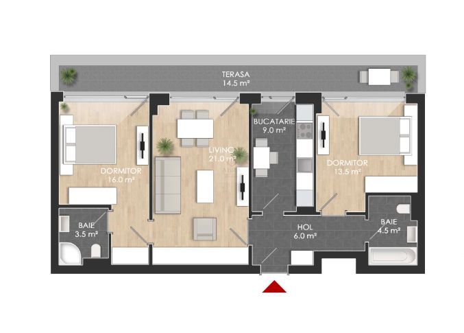 Apartament 3 camere - Poză 3