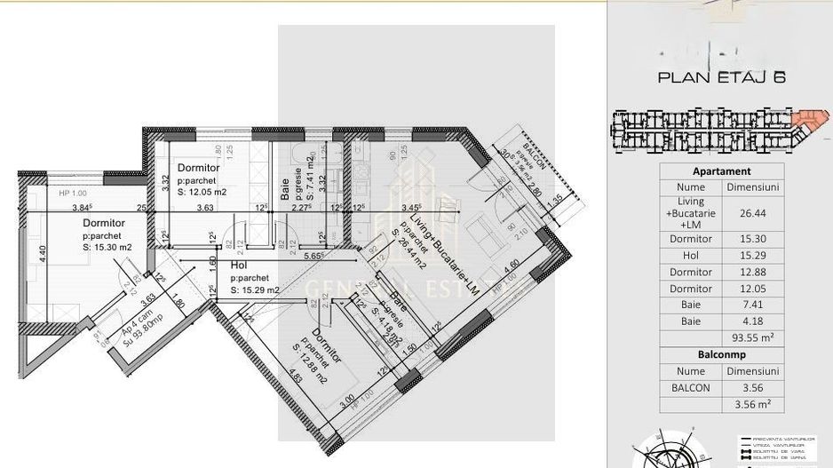 Luminos, spațios, perfect compartimentat – 4 camere Open-Space - Poză 19