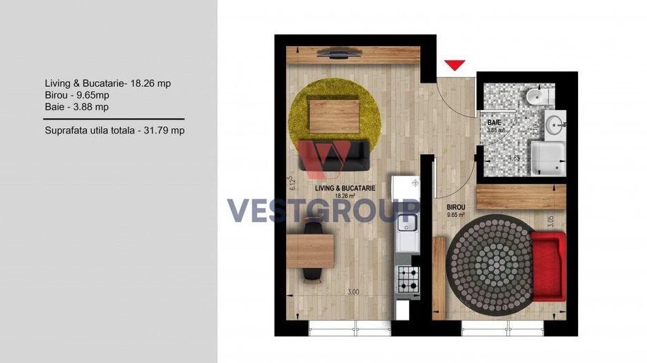 Apartament 2 camereDirect Dezvoltator Weiner 12 Residence Militari - Poză 15