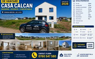 Casă Nouă P+1 Tip Calcan | 4 Camere | 3 Dormitoare - Poză 1
