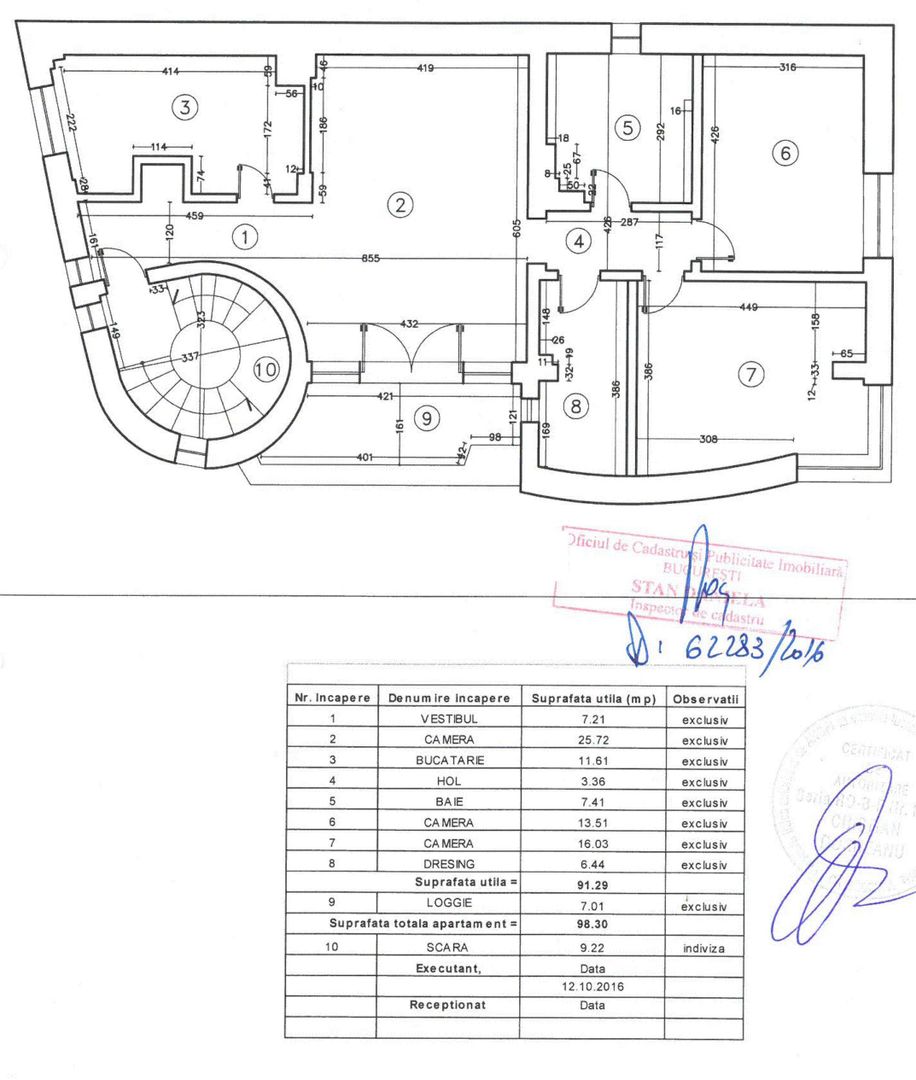 Apartament 3 camere 98 mp utili +terasa +teren, centrala, stb, metrou - Poză 1
