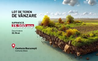 Teren intravilan 13.200 mp cu deschidere 33,72 ml – Jilava, Ilfov | - Poză 1