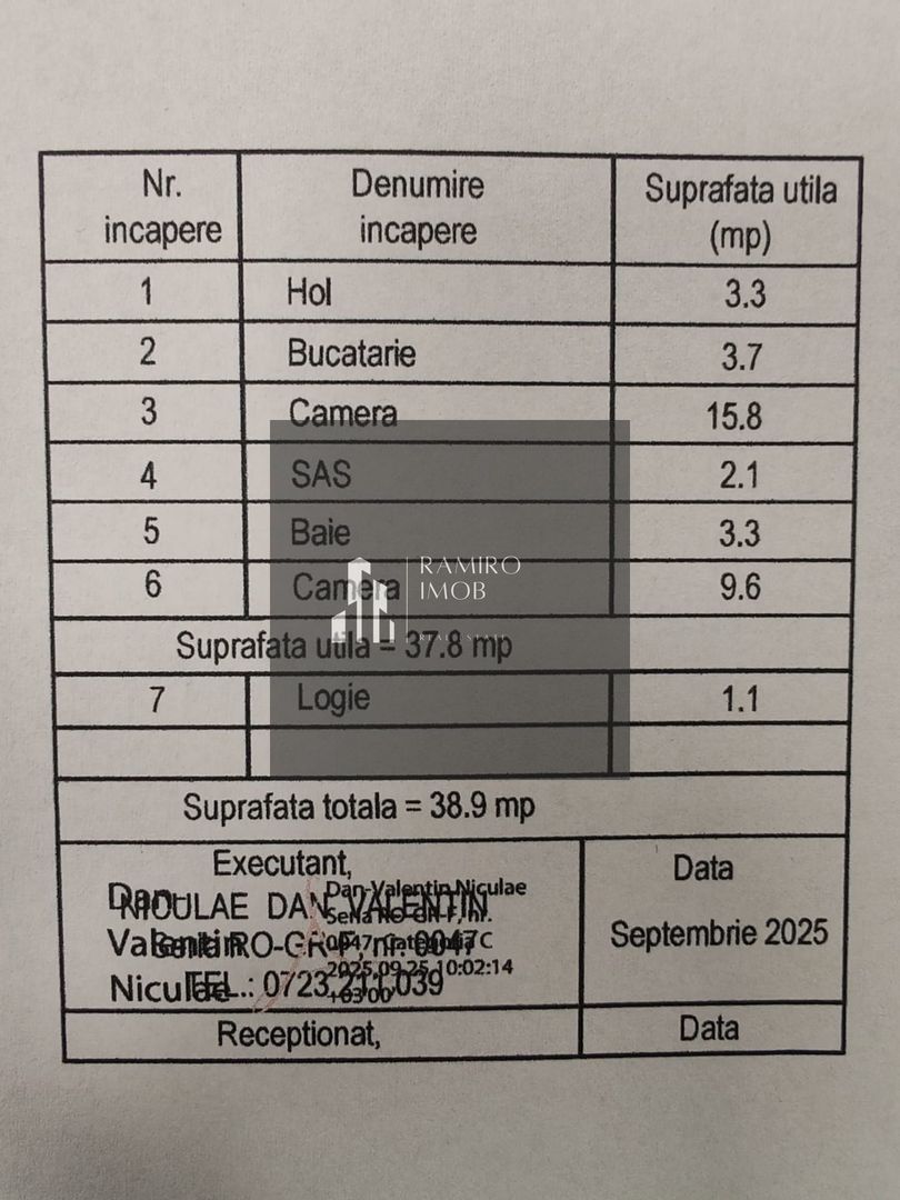 APARTAMENT 2 CAMERE,  SECTOR 4/LUICA, 39 MP, BLOC ANVELOPAT - Poză 2