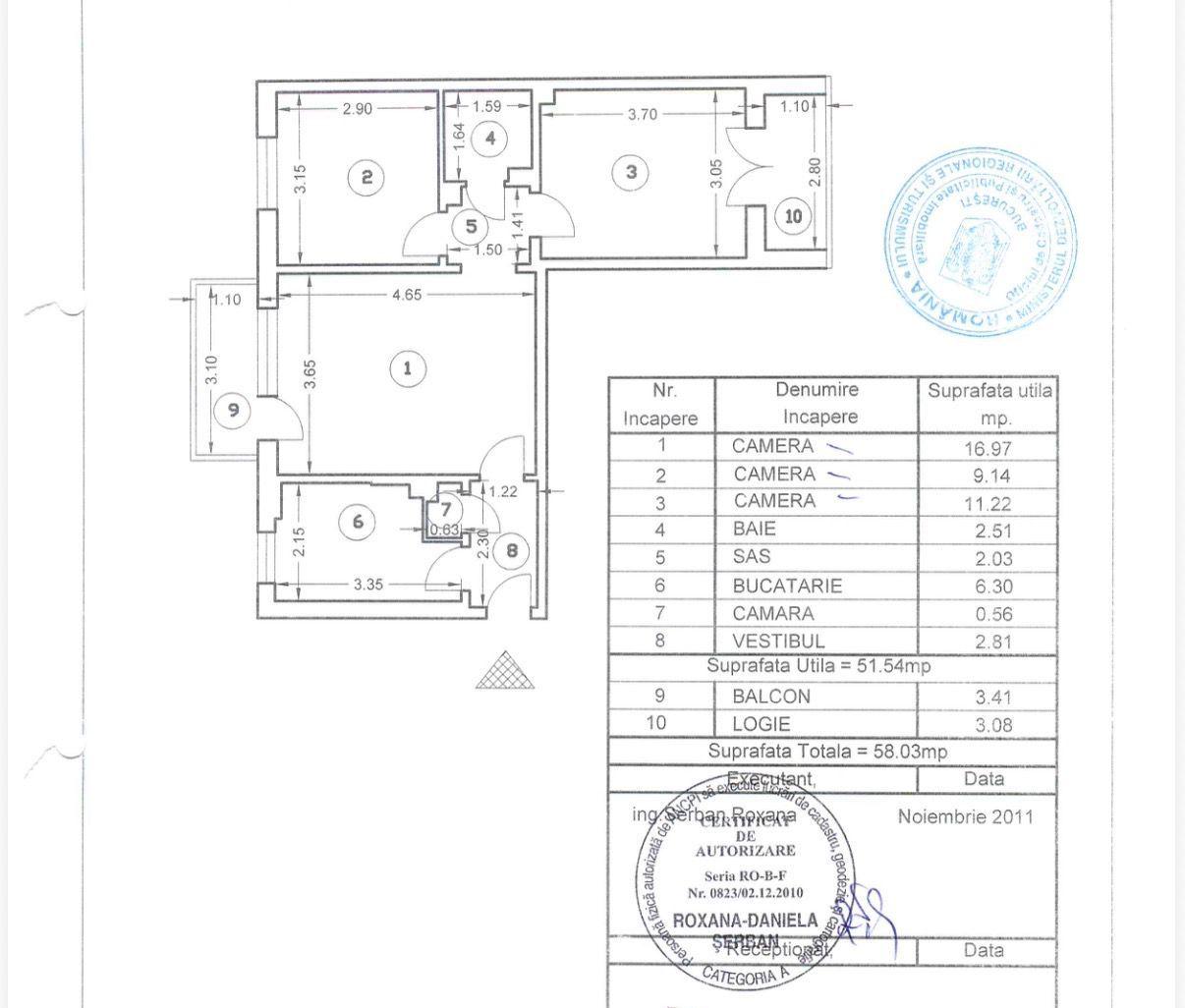 3 Camere | Kogalniceanu | Cismigiu | Izvor | 2 Balcoane - Schiță 14