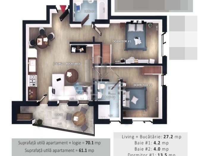 Apartament cu 3 camere la 5 minute de Vivo Mall! - Poză 3