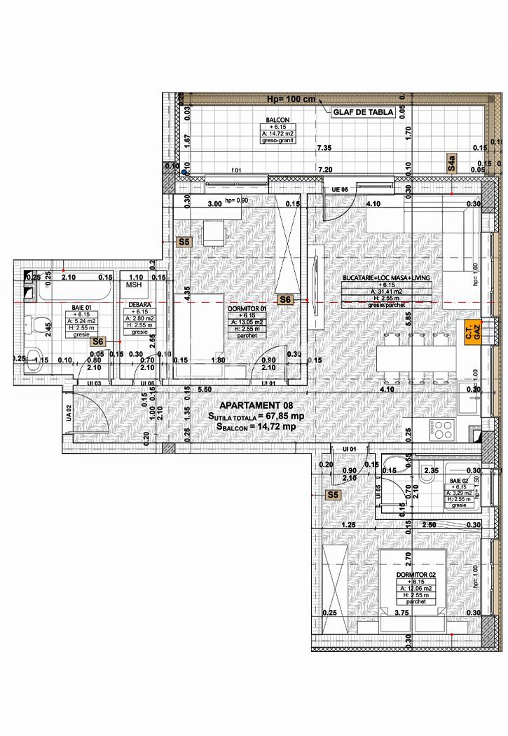 Dezvoltator | Apartament 3 Camere | 68 mp | 2 Bai | Zona Eroilor - Poză 8