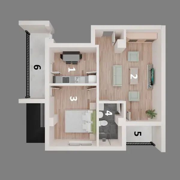 Apartamente GATA Otopeni central 2 camere, PARCARE SUBTERANA - Poză 10