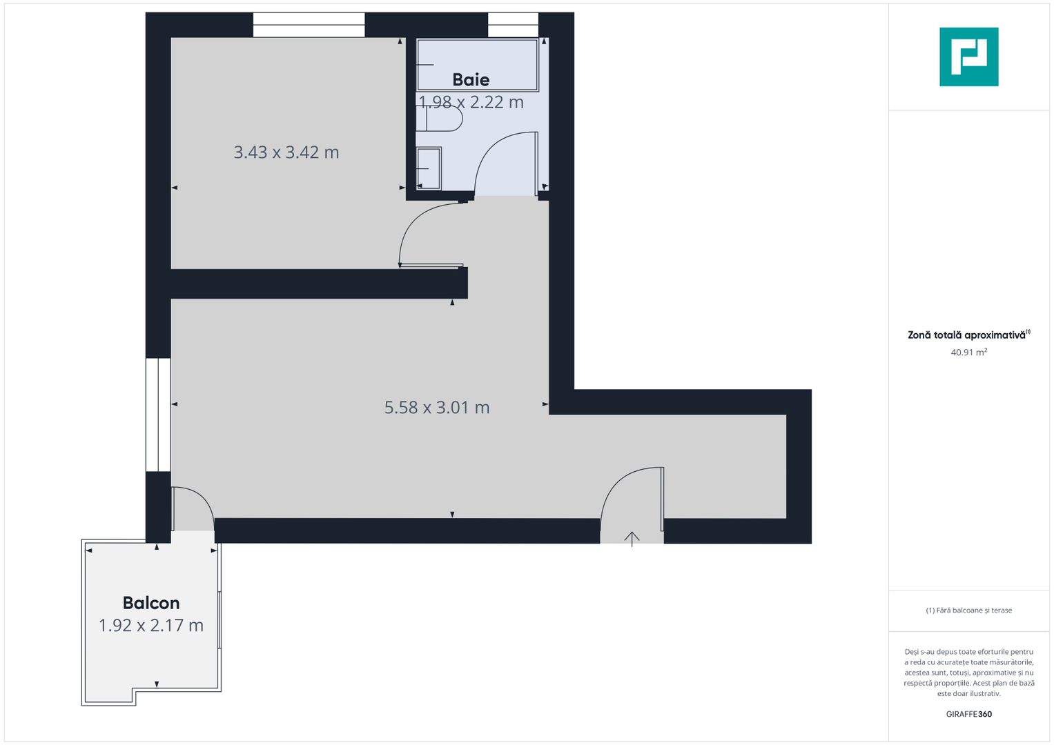 Apartament cu 2 camere  în Giroc - Poză 8