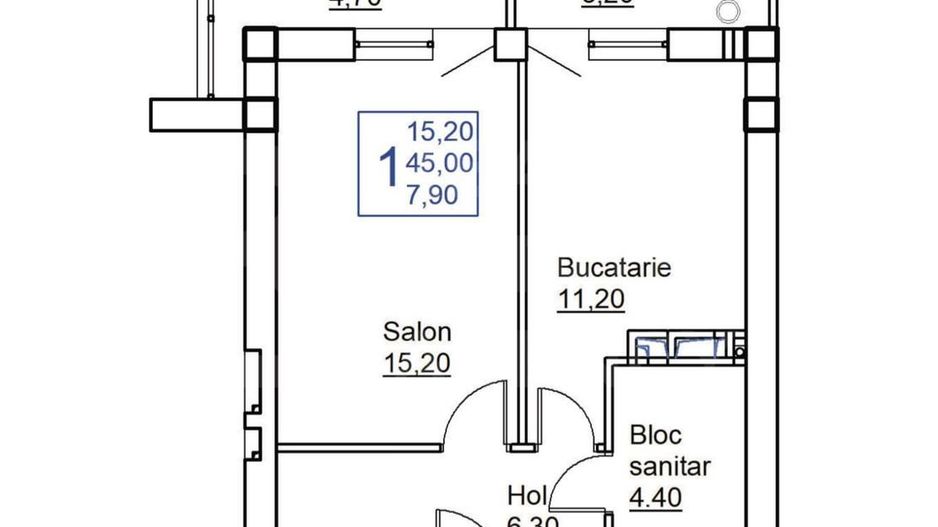 Vânzare apartament cu 1 cameră, 45 mp , str. Chișinău, Cricova - Poză 3