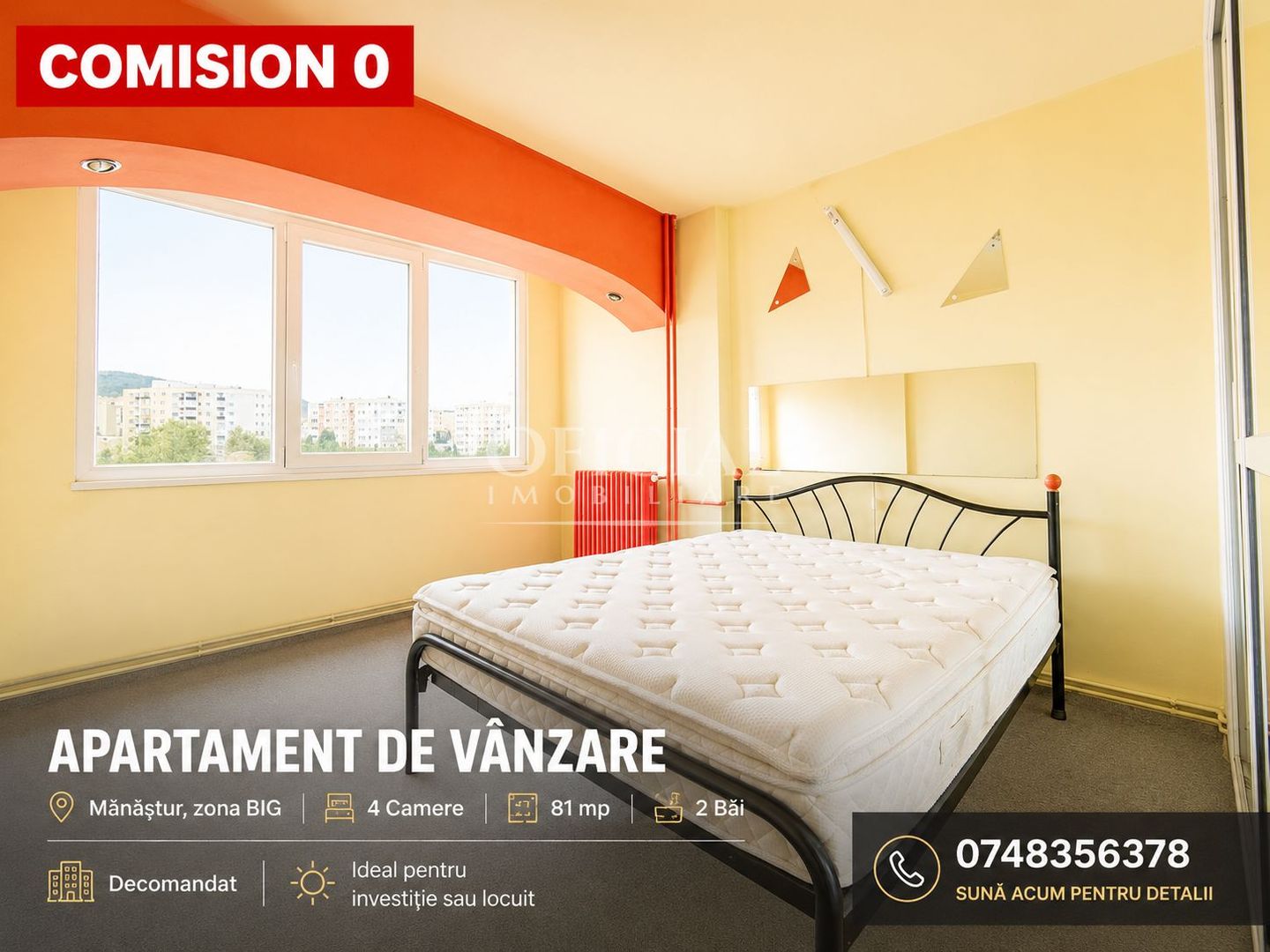 Apartament 4 Camere | 81 Mp | Balcon | Parcare | 2 Bai | Manastur BIG - Poză 1