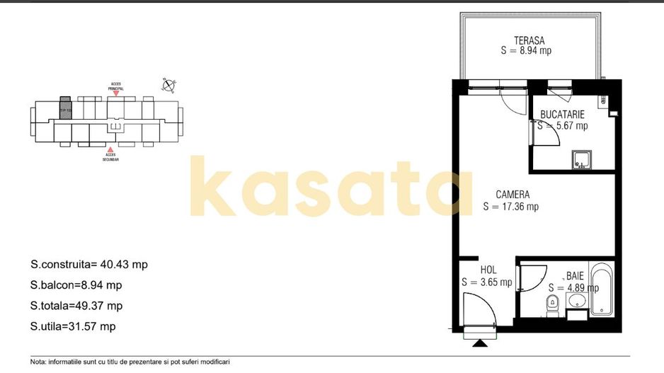 OPORTUNITATE | STUDIO | BLOC NOU |  HILS REPUBLICA - Poză 8