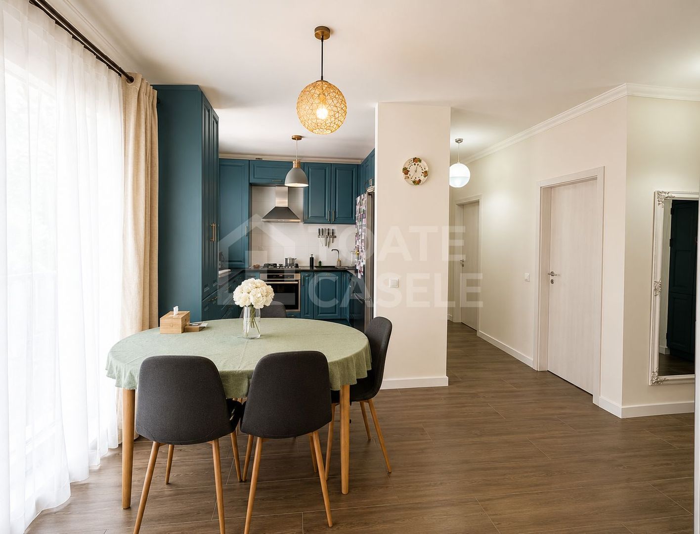 Apartament 3 camere, mobilaat, utilat, parcare, Beta Residence - Chinteni - Poză 3