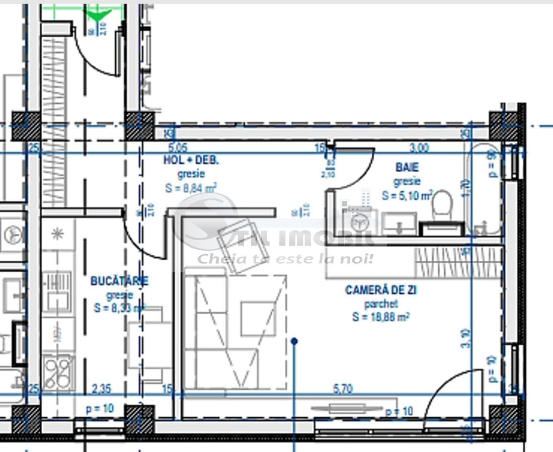 ULTRACENTRAL Apartament 1 camera DECOMANDAT 41.05mp cu predare iulie 2025 - Poză 3