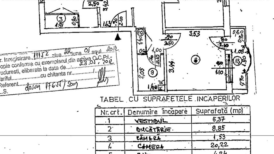 13 SEPTEMBRIE - Sebastian | 4 camere Bloc 1989 etaj 6/8 - Schiță 2