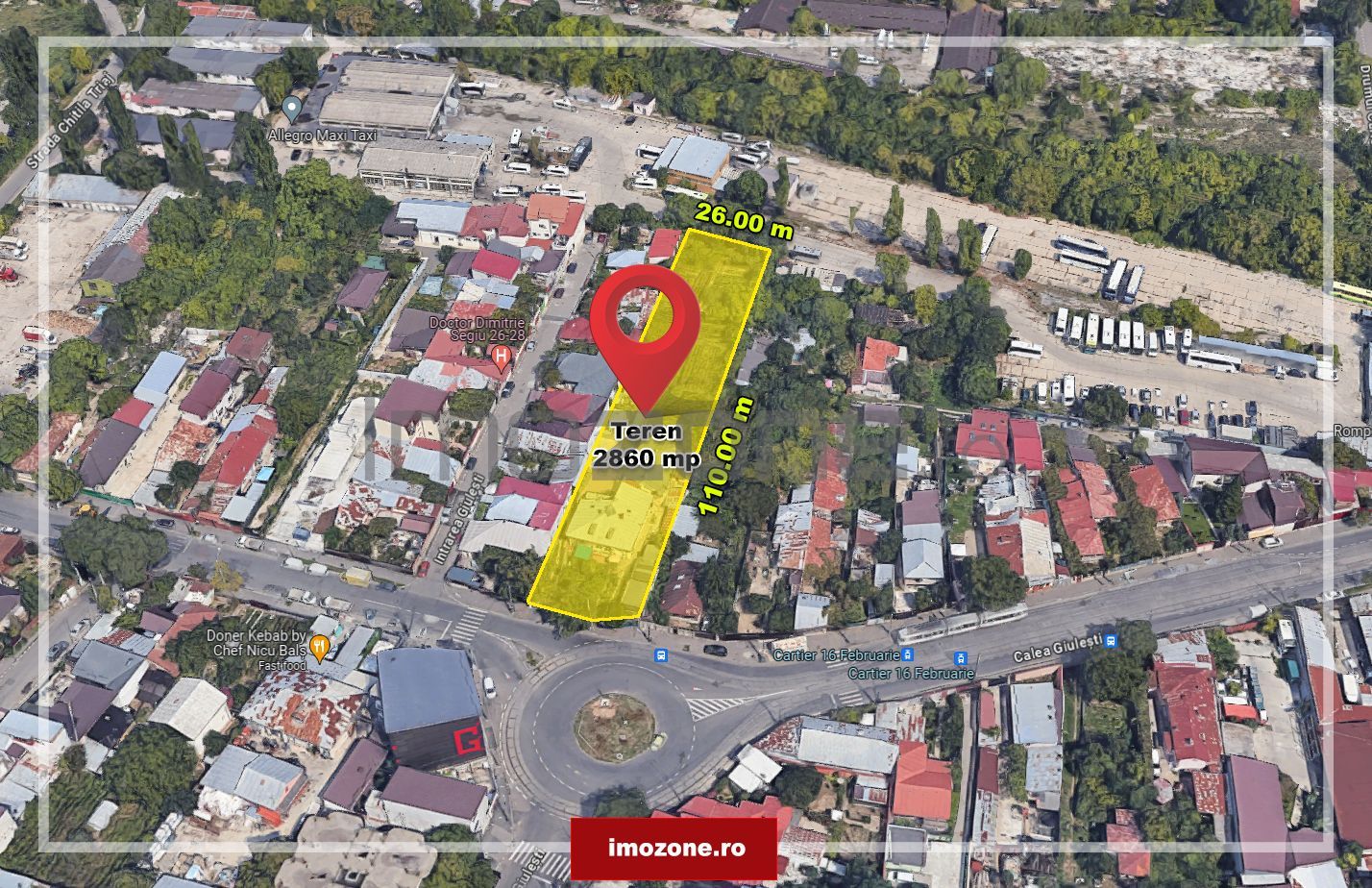 Teren investitii Calea Giulesti 2857 mp, desch. 26 ml, la strada, Comision 0 % - Poză 2