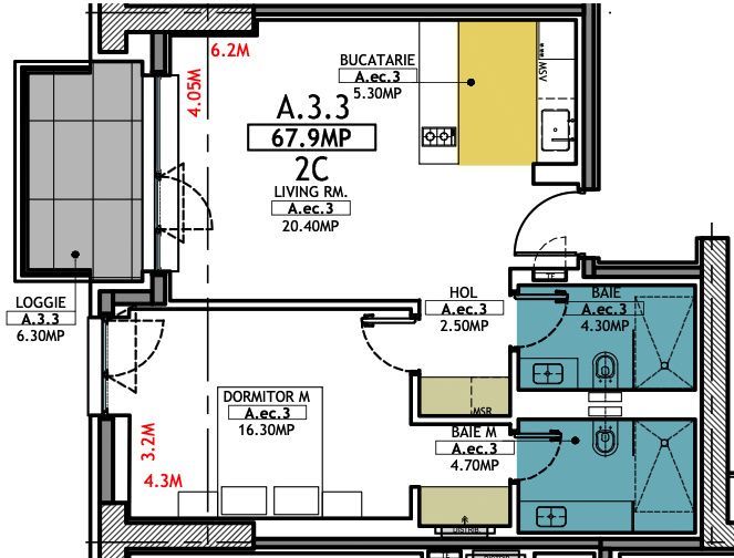 Stațiunea Mamaia - Vânzare apartament cu 2 camere, 2 bai cu vedere la mare. - Poză 23