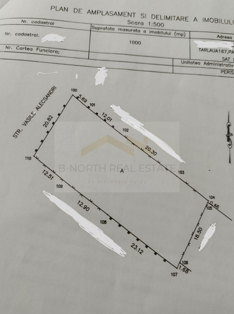 Teren 1.000 mp Periș, toate utilitățile, vedere superbă catre Lac - Schiță 4