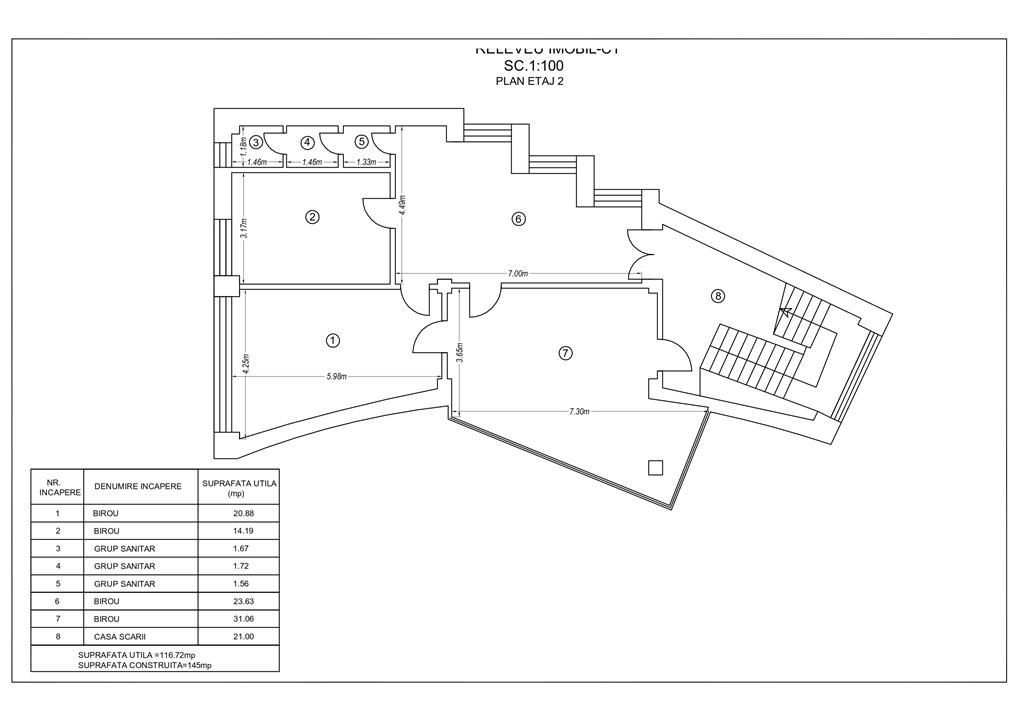 Spatiu birouri, ultracentral; Pret inchiriere - 10 €/mp; - Poză 2