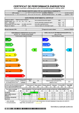 CERTIFICATE DE PERFORMANTA ENERGETICA