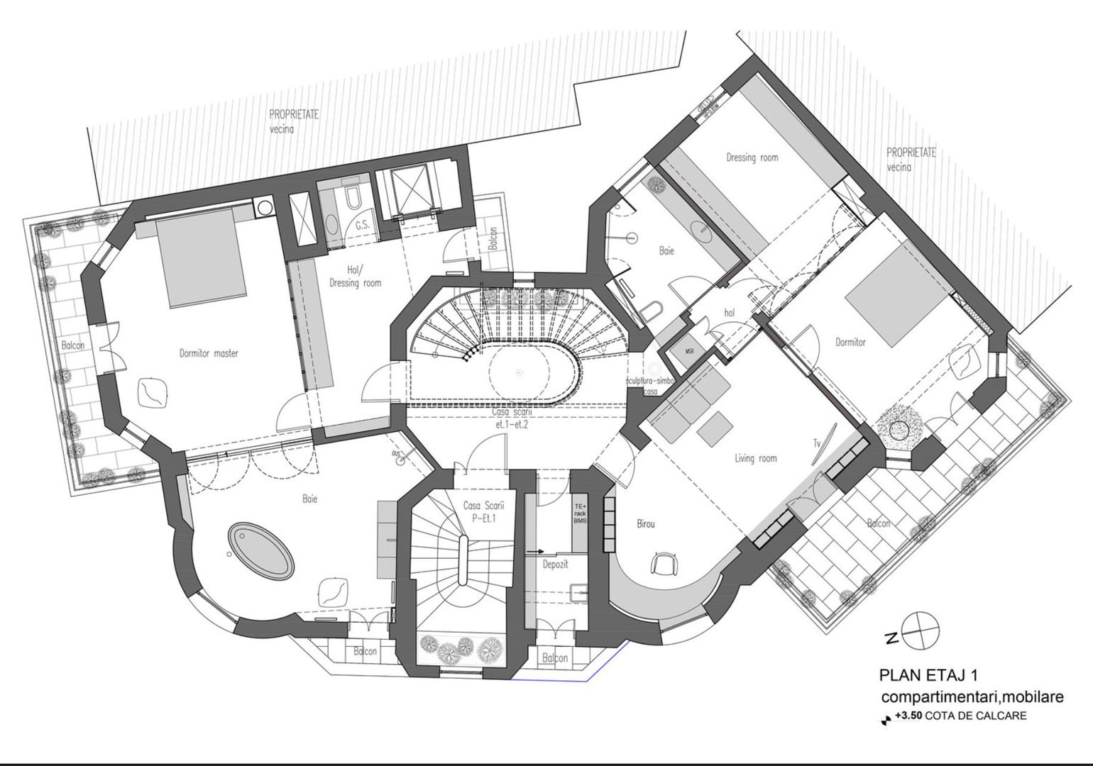 Casa Trei | Arhitectură neoclasică reinterpretată contemporan - Schiță 18