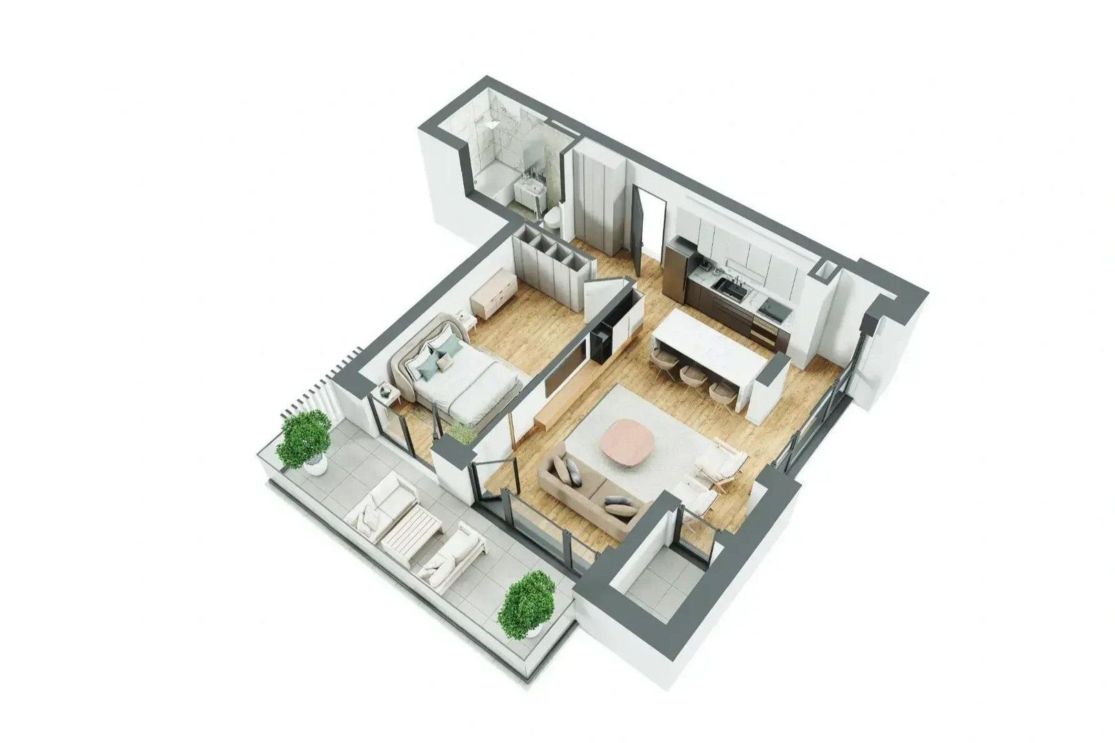 Apartament modern cu 2 camere și balcon generos | Zona Bartolomeu - Poză 9