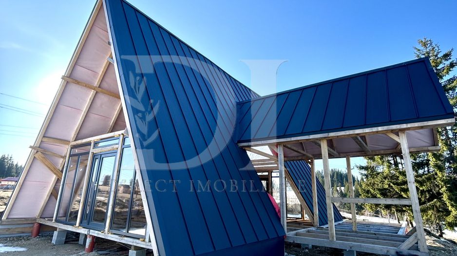 Cabana tip A frame si teren 1000 mp de vanzare / Marisel . Cluj - Poză 5